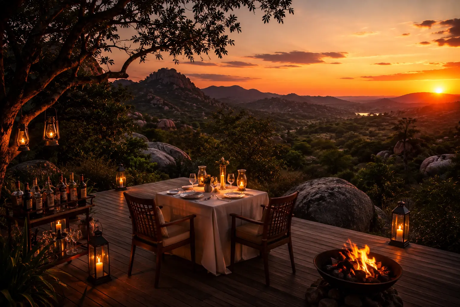 Sundowners dinner at Jungle Cabana